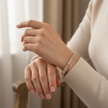 American Diamond Bracelet – Gold Finish for Women