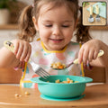 Kids Cartoon Spoon and Fork Set with Easy Grip Handles for Daily Feeding (2 Pc)