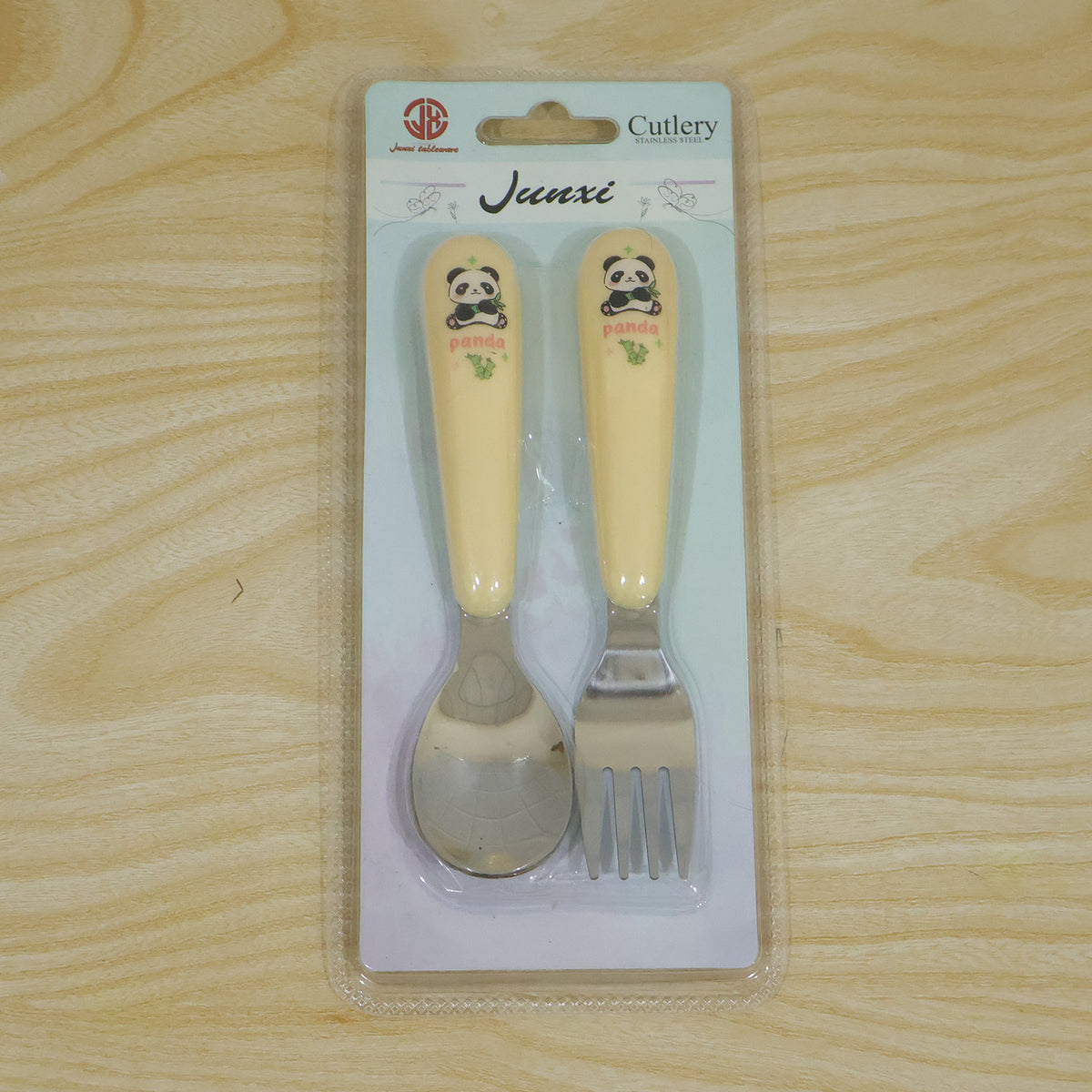 Kids spoon and fork card packing live photo