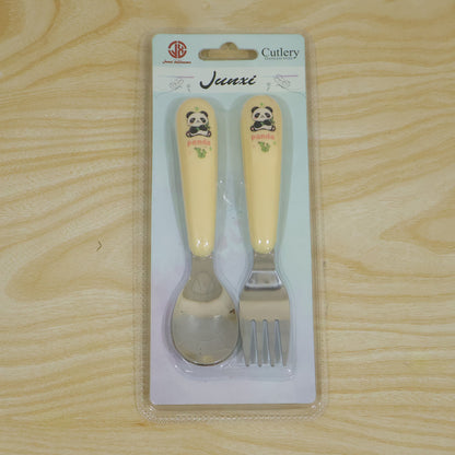 Kids spoon and fork card packing live photo