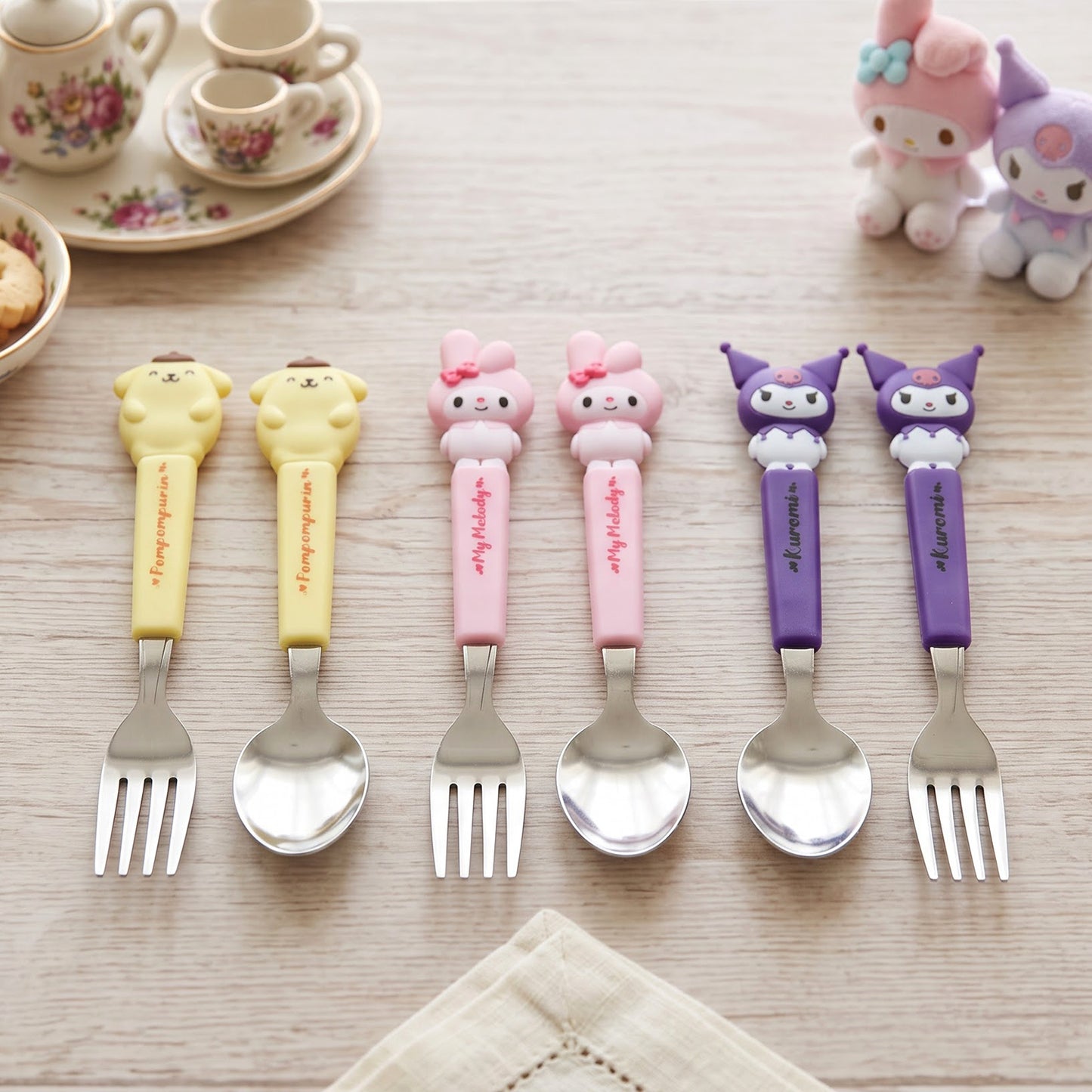 Mixed cartoon spoon and fork designs