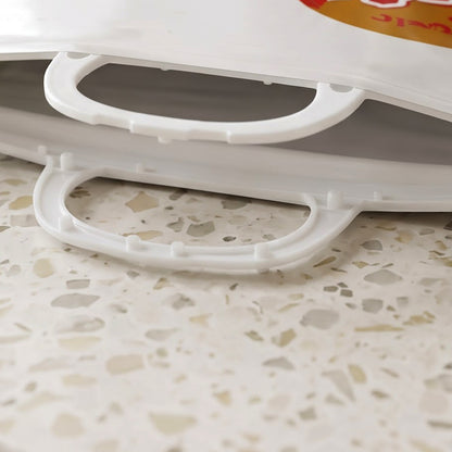 Foldable big insulated food bag closure detail