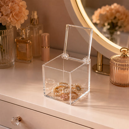 Clear vanity organizer view
