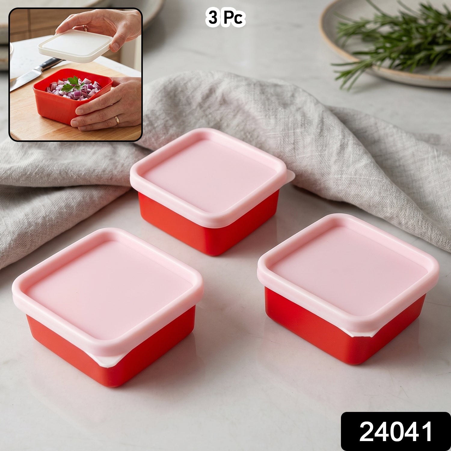 Small plastic storage box with lid