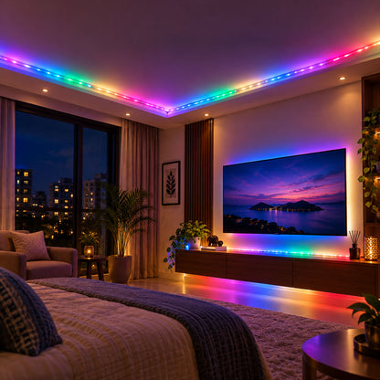 RGB LED rope light room decoration