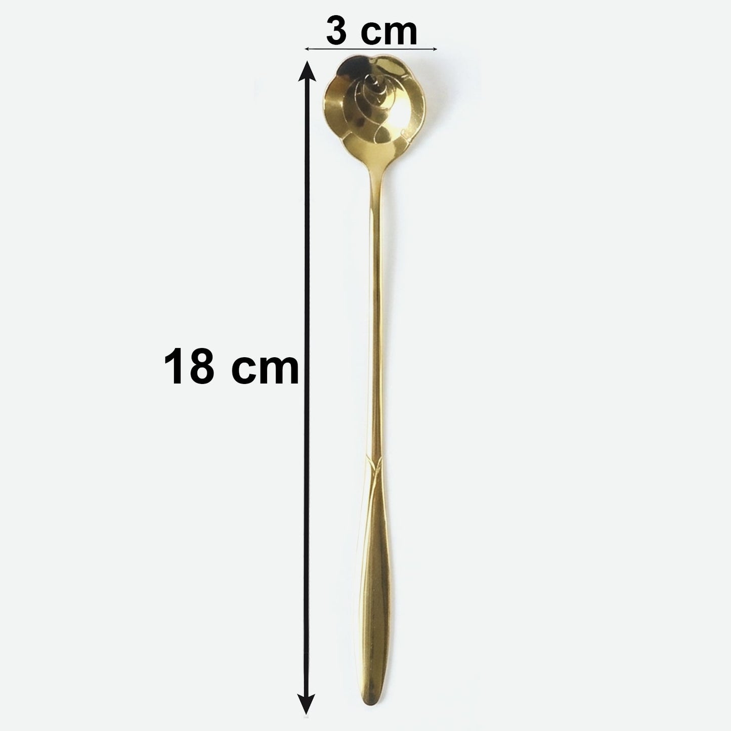 Golden Mini Serving Spoon Set Steel Dessert Tea Coffee Spoons for Home (4 Pc Set)