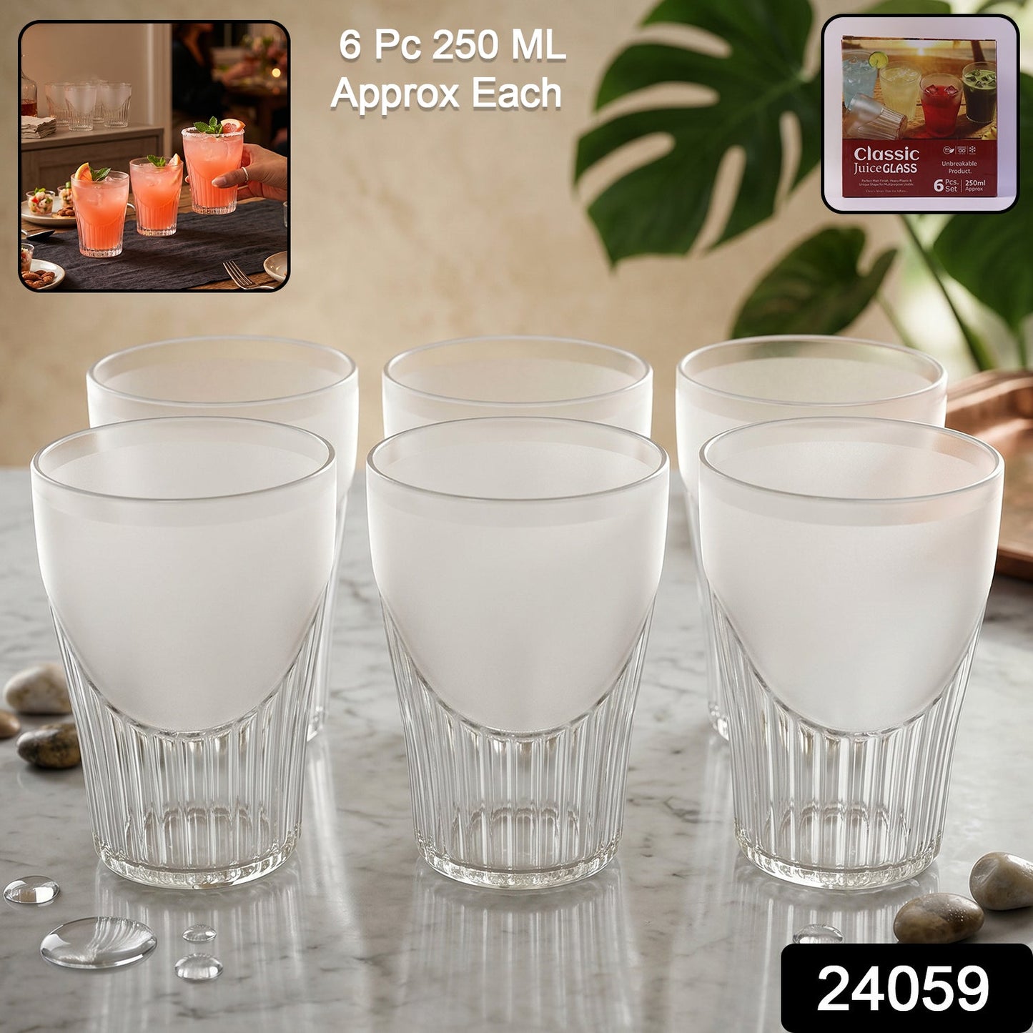 24059 plastic juice glass sku