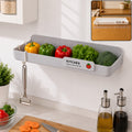 Wall Mounted Plastic Kitchen Drain Rack with Multipurpose Storage Shelf (1 Pc)
