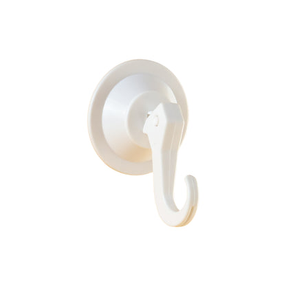 Plastic round wall hook on white background