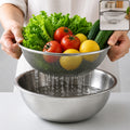 Stainless Steel Mesh Strainer Bowl Colander for Rinsing and Draining Food (1 Pc)