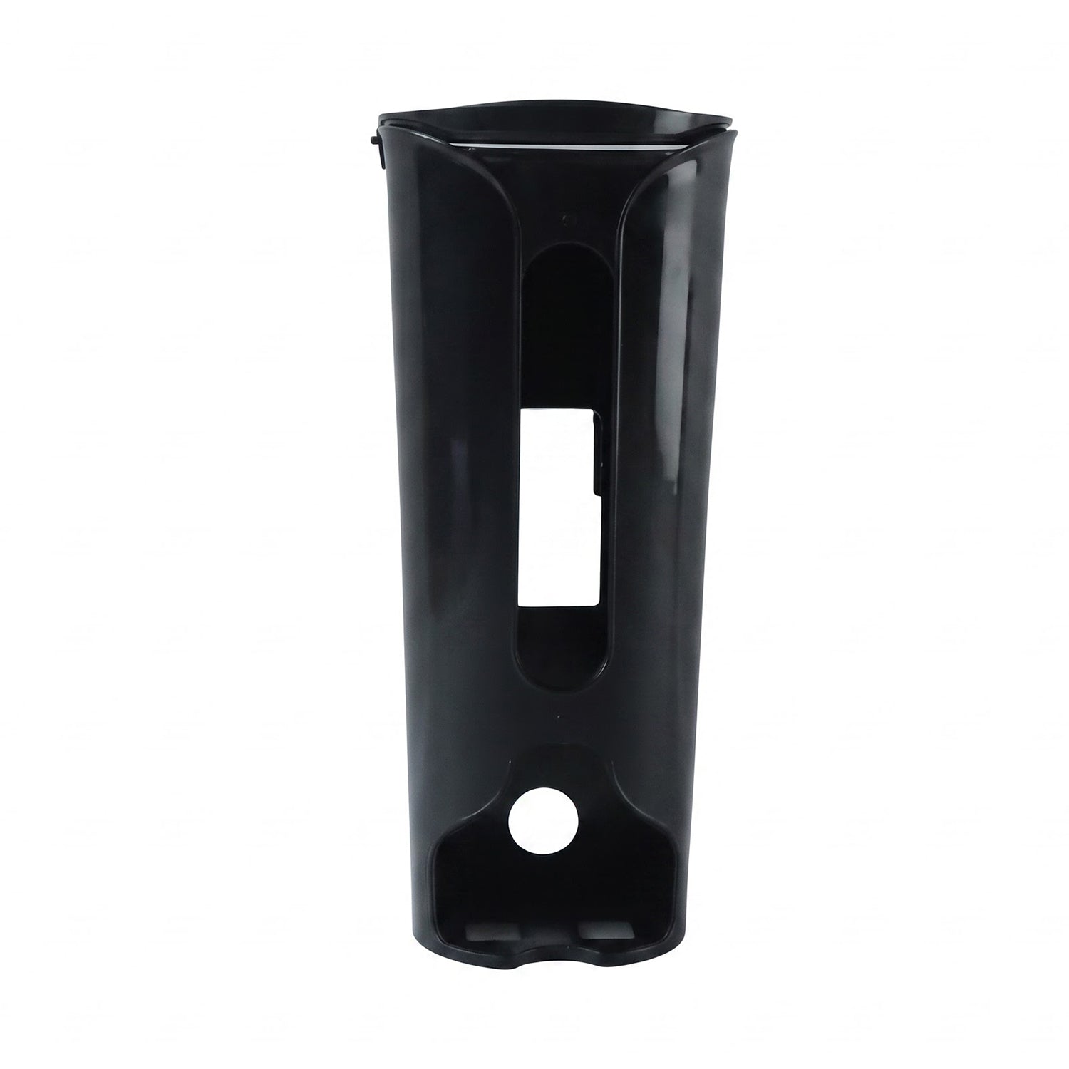 Plastic bag holder on white background