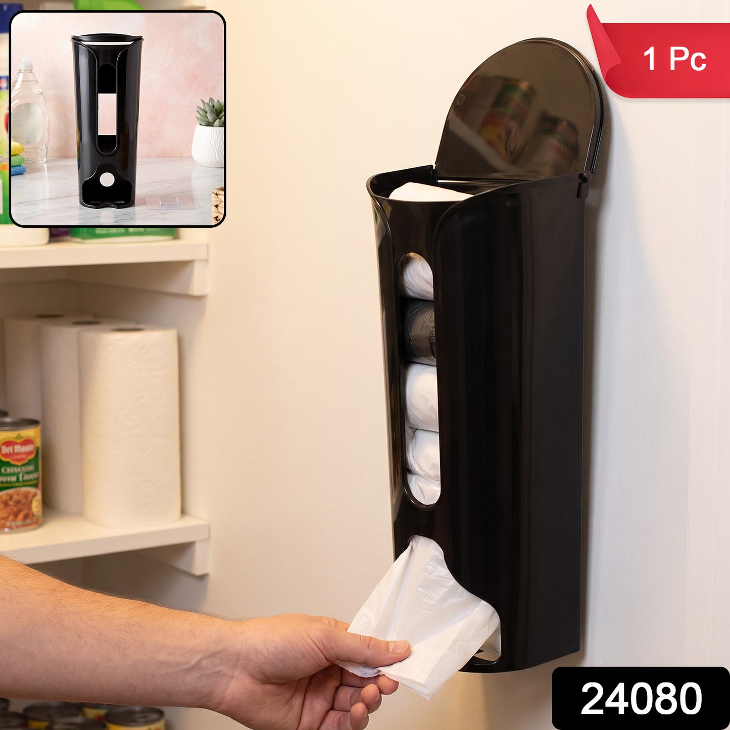 24080 vertical plastic bag holder storage rack