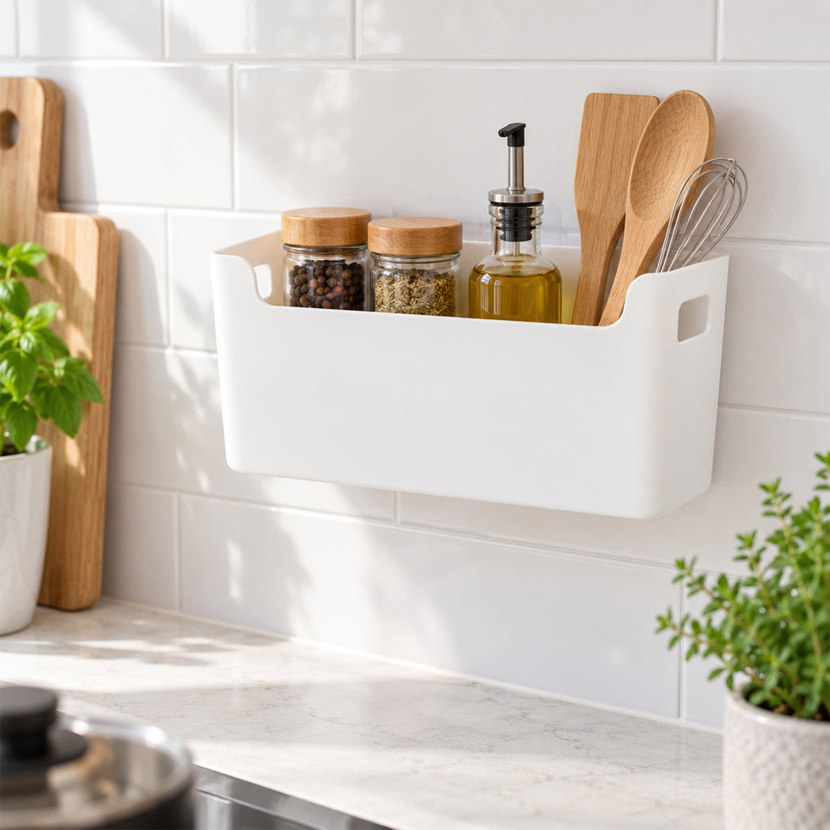 Adhesive wall mounted storage box - product view 03