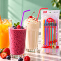 Colourful Bendable Plastic Drinking Straws for Juice and Parties (60 Pc)