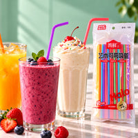 Colourful Bendable Plastic Drinking Straws for Juice and Parties (60 Pc)