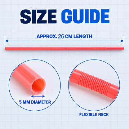 Colourful bendable plastic drinking straws sixty piece set 04