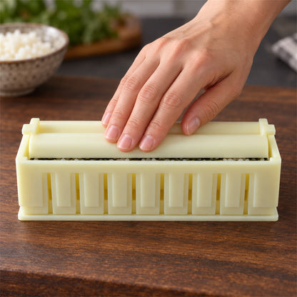 Sushi roll maker mold with removable press and slicing guide, product view 4