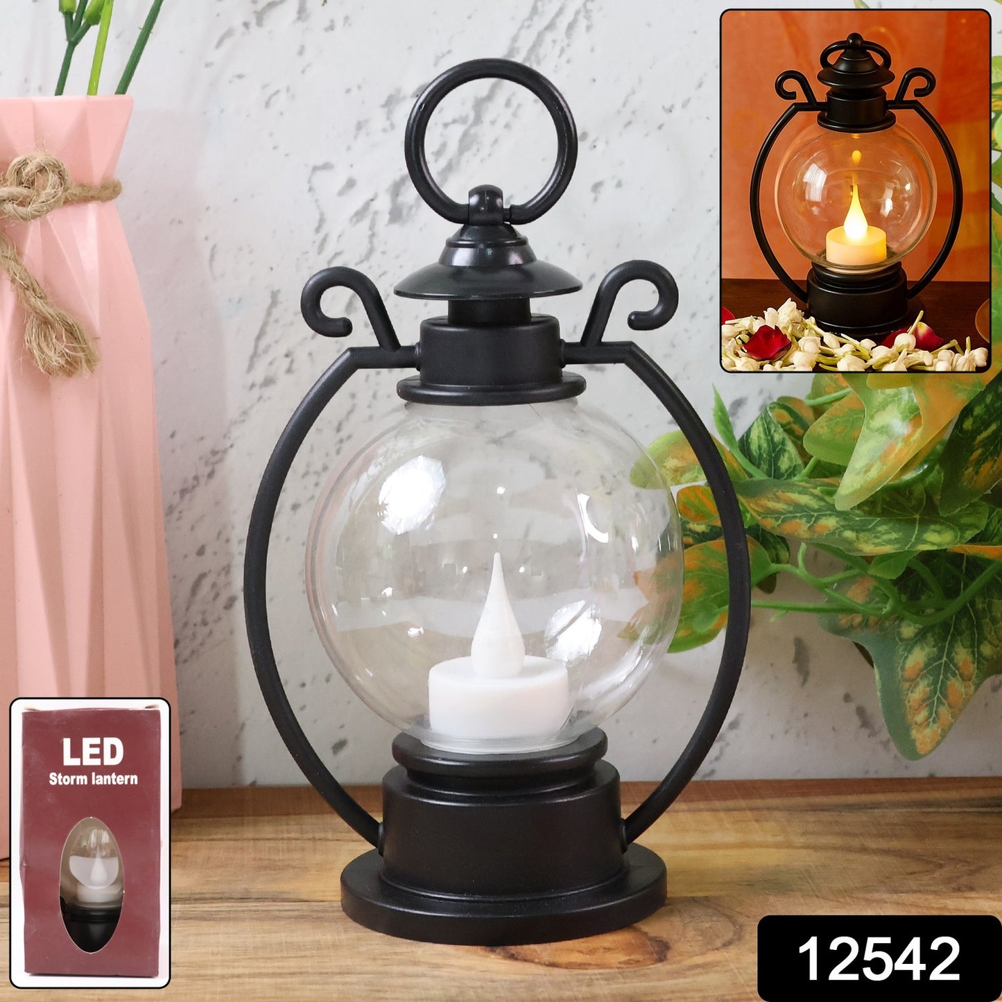 LED Storm Lantern Decorative Light (1 Pc)