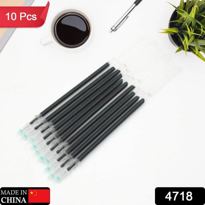 4718 Black Pen Refill All Round Ball Pen Refill Smooth Writing Pen Refill all Pen Suitable (10 Pc)
