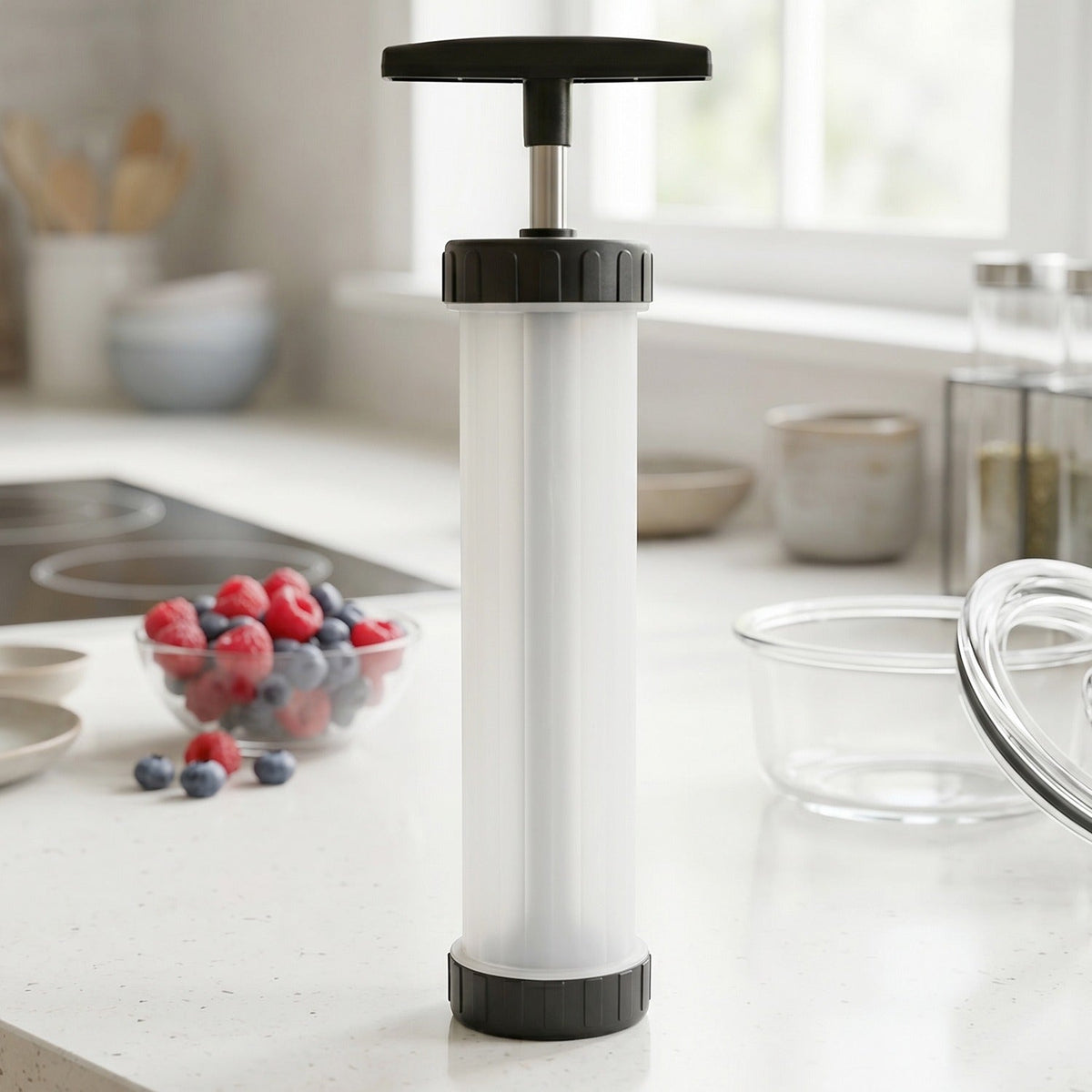 Sausage stuffer nozzle detail