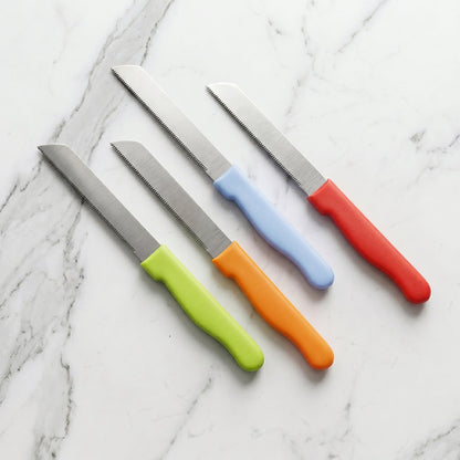 SS Kitchen Knife Set with Plastic Handle Stainless Steel Vegetable Fruit (12 Pc)