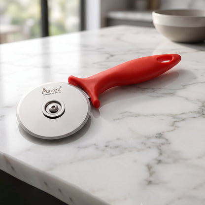 SS Pizza Cutter Wheel with Plastic Handle Stainless Steel Sharp Slicer (1 Pc)