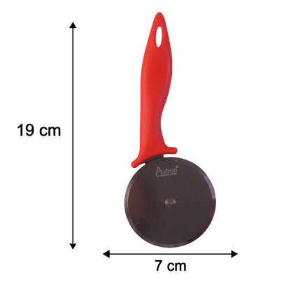 SS Pizza Cutter Wheel with Plastic Handle Stainless Steel Sharp Slicer (1 Pc)