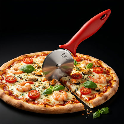 SS Pizza Cutter Wheel with Plastic Handle Stainless Steel Sharp Slicer (1 Pc)