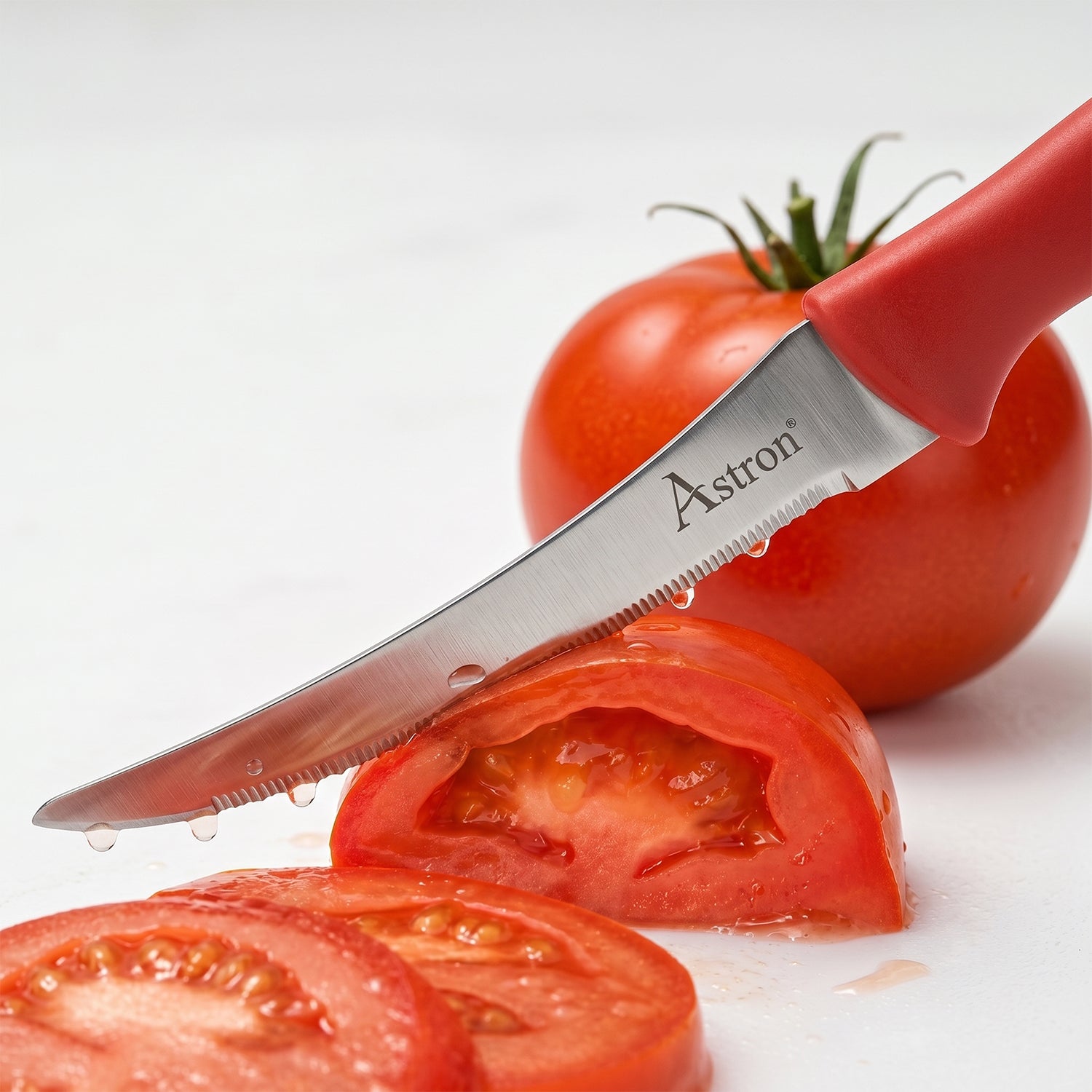 SS Classic Kitchen Knife Set Stainless Steel with Plastic Handle Combo (3 Pc)