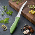 Kitchen Utility Knife – Sharp, Curved Serrated Blade for Precise Cutting