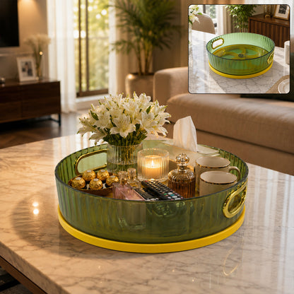 Plastic round rotating storage basket tray - image 1