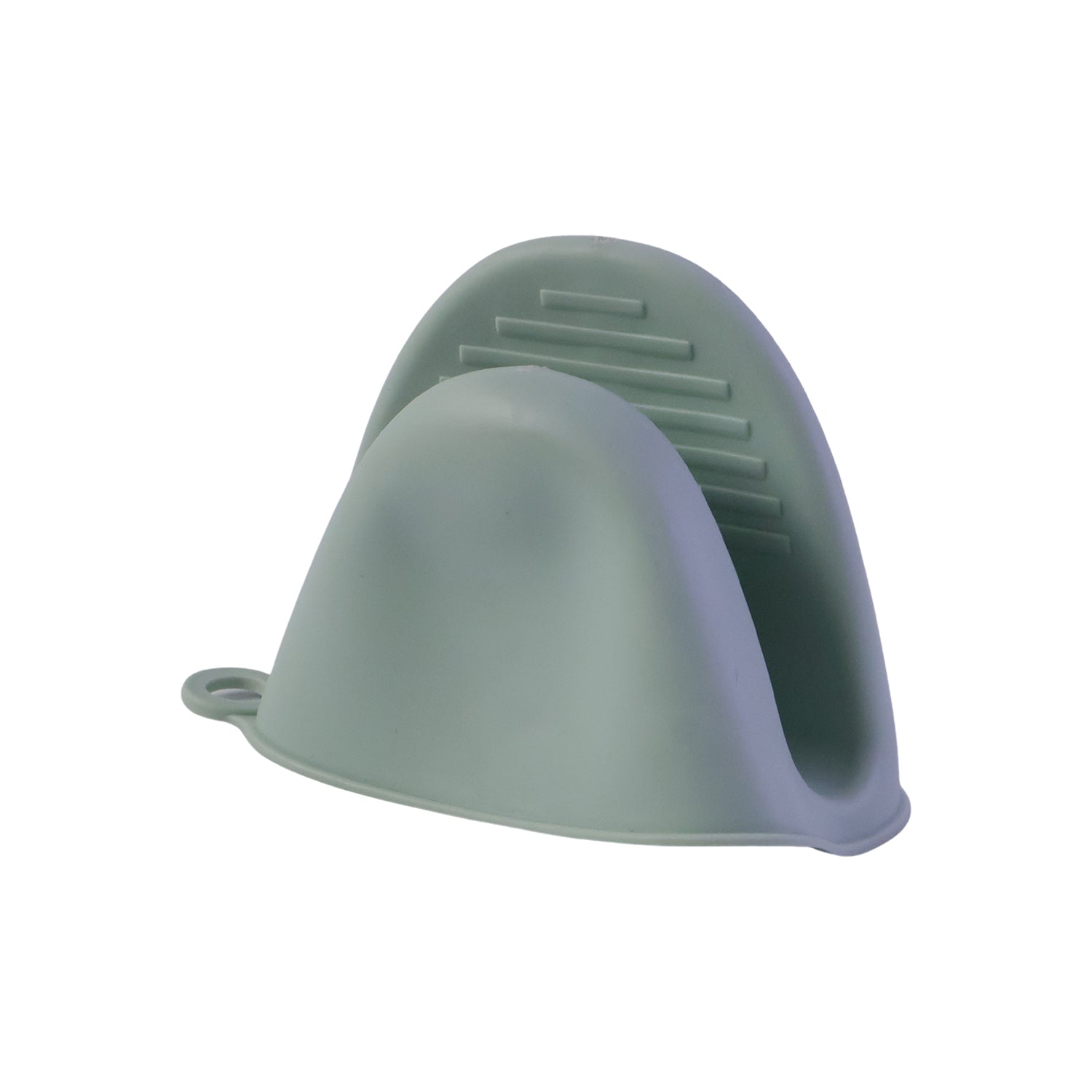 Silicone kitchen pot holder on white background