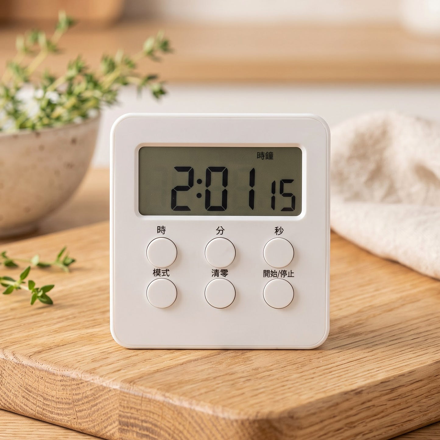 Digital kitchen timer front view