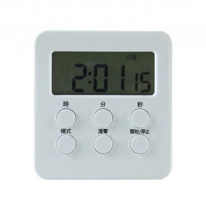 Digital kitchen timer on white background