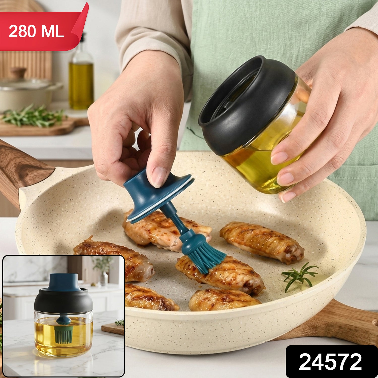 24572_round_jar_oil_dispenser_280ml_no6 full SKU image