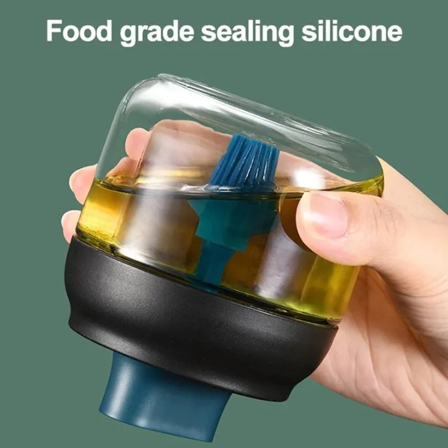 oil dispenser sealing silicone feature