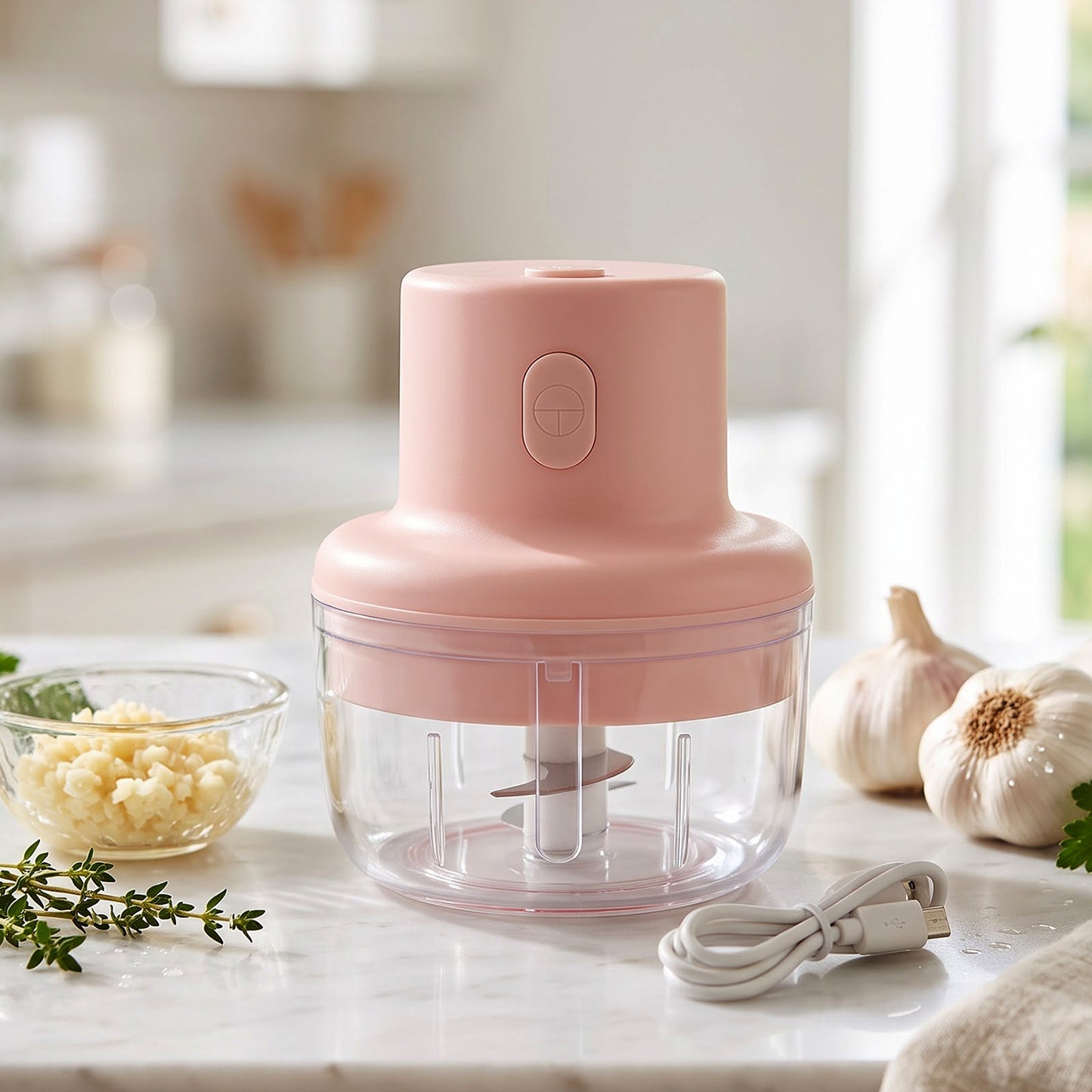 Mini garlic chopper feature view
