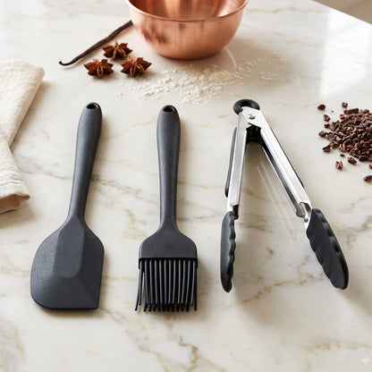 Air fryer spatula brush and tongs