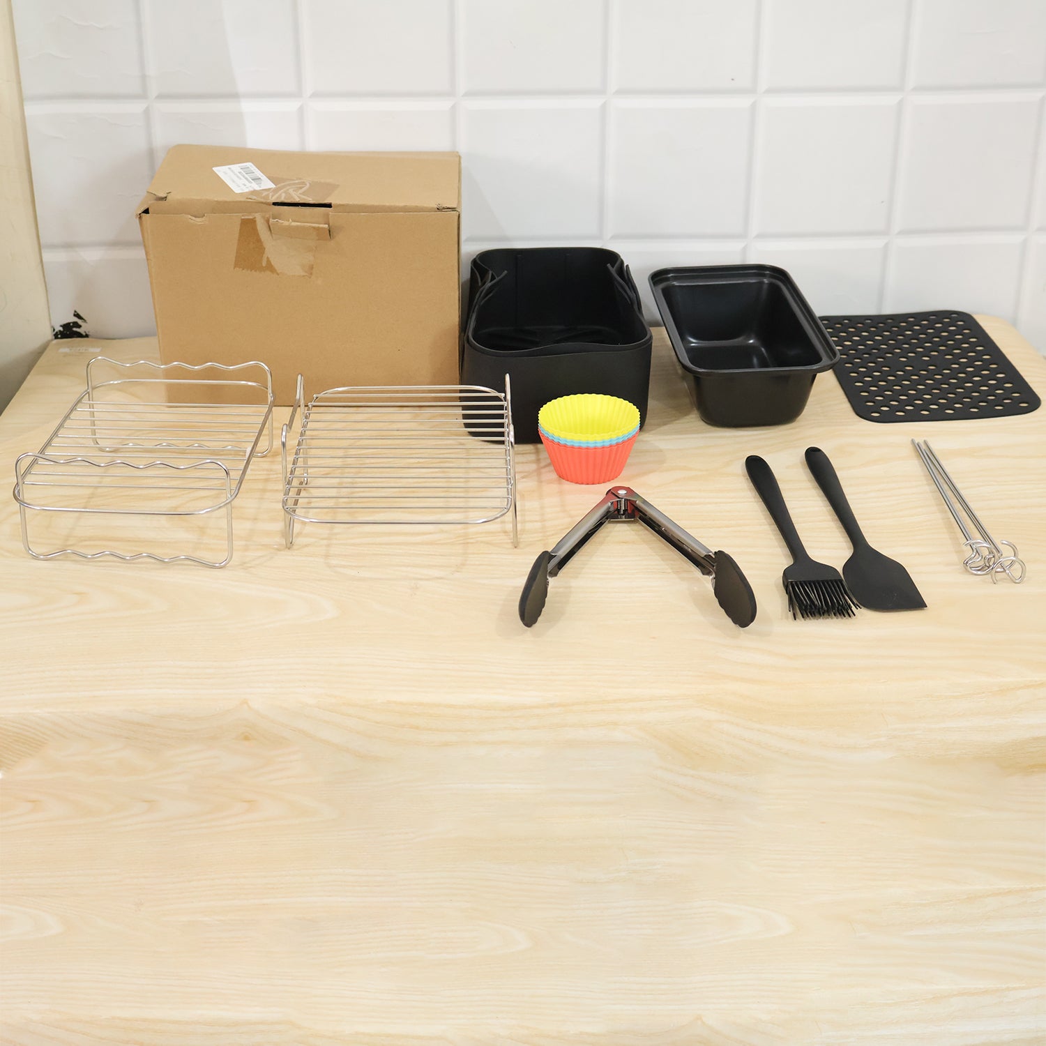 Air fryer accessories combo live product photo