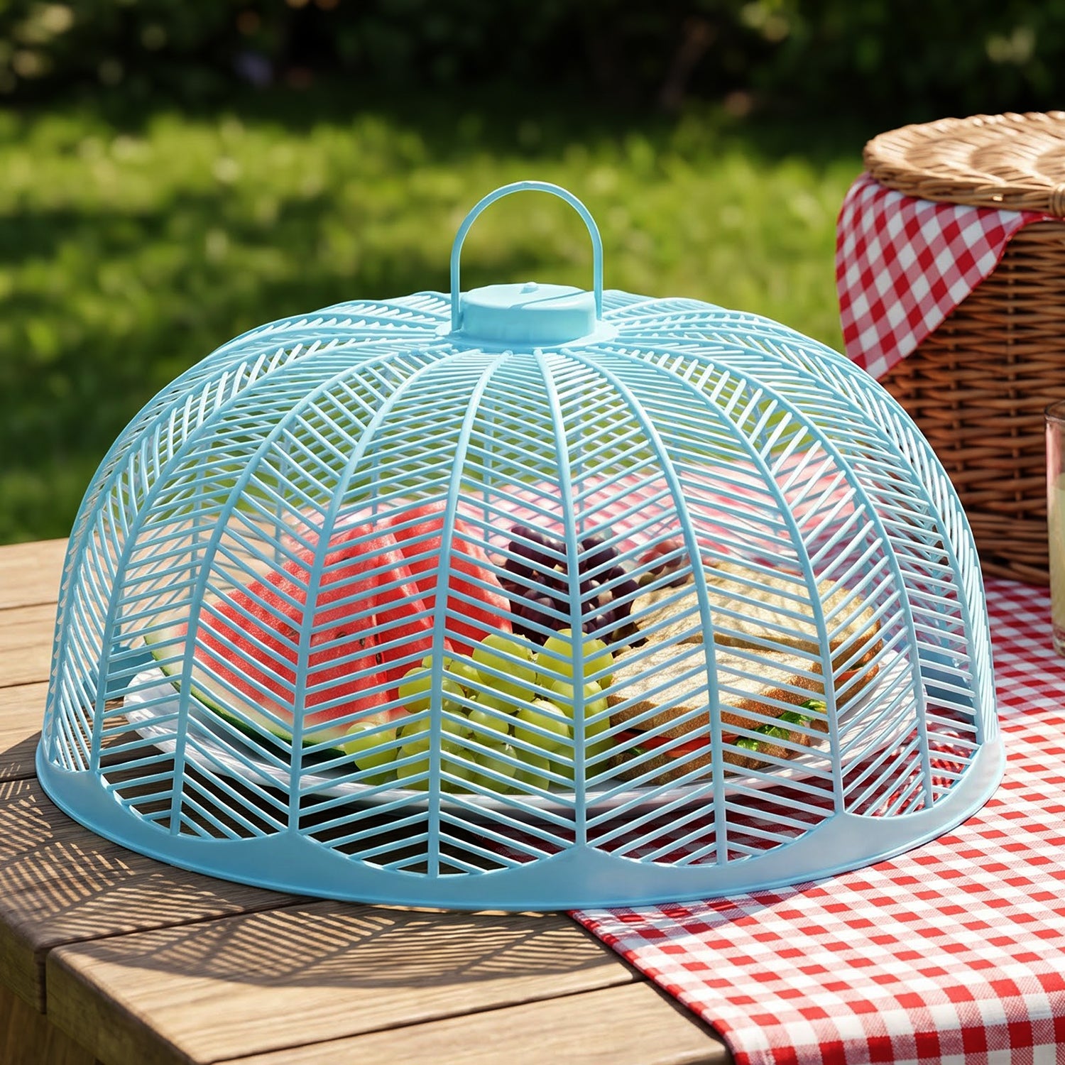 Carry handle mesh food cover