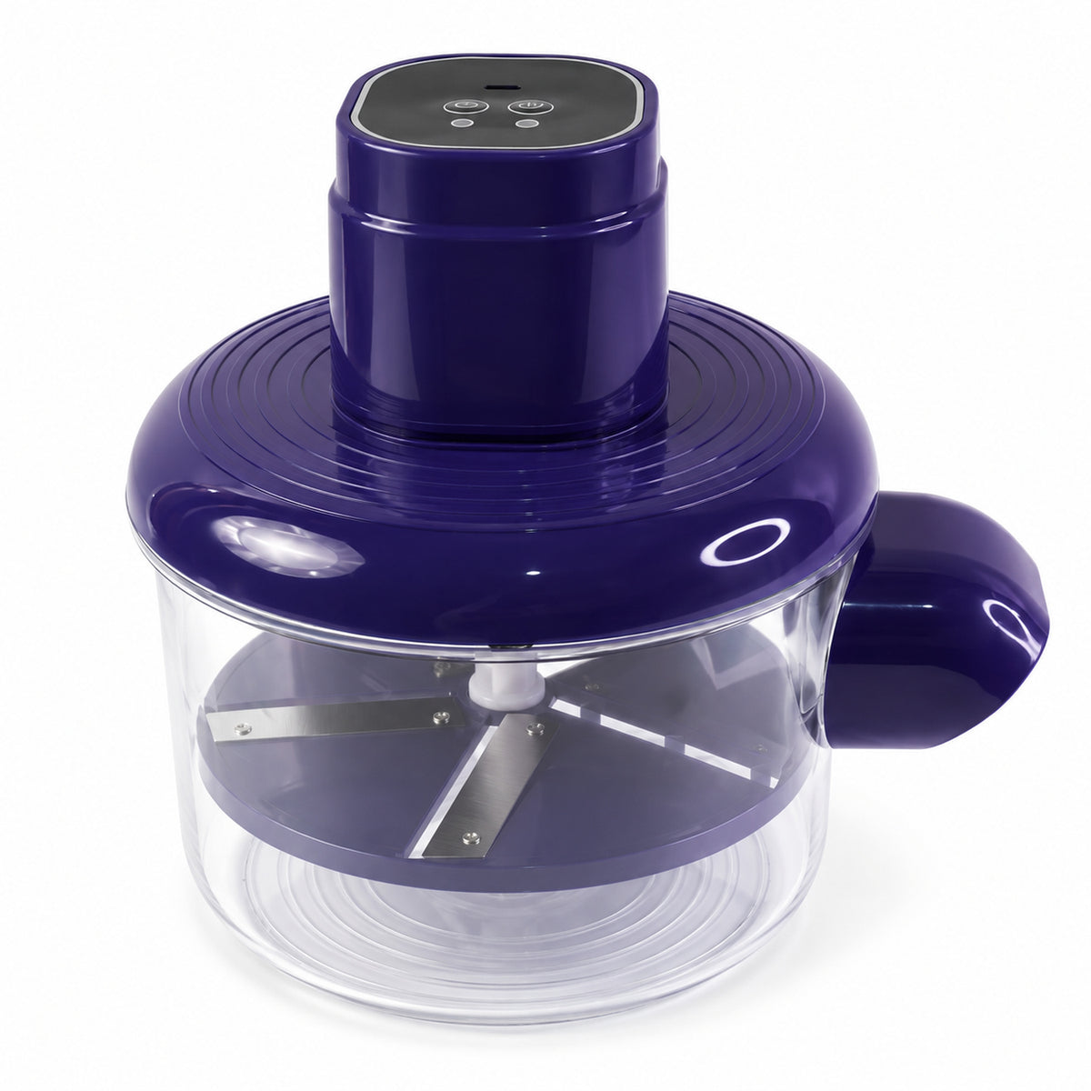 Automatic fruit and vegetable peeler set on white background