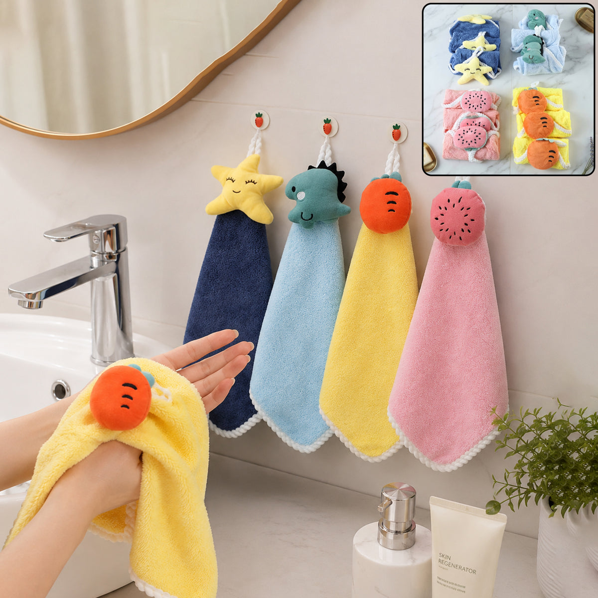 Decorative hanging hand towel - bathroom use