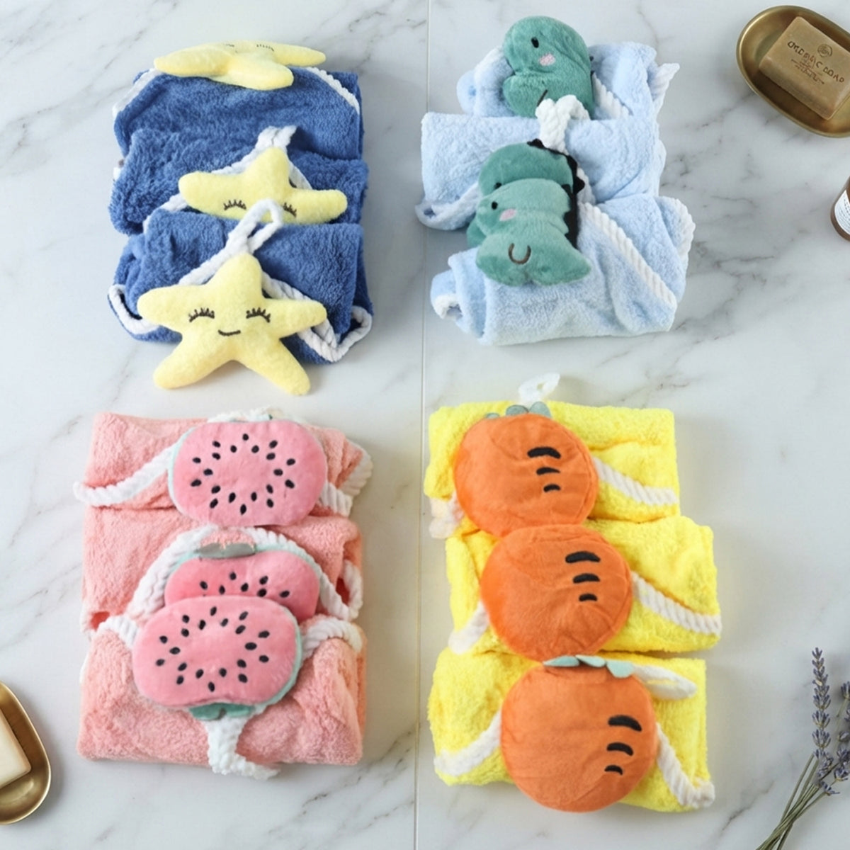 Decorative hanging hand towel - folded towels