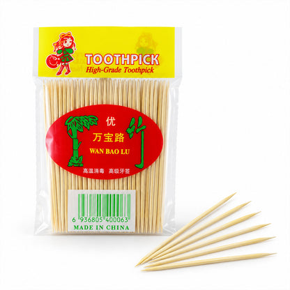 Double pointed wooden toothpicks for serving snacks - view 08