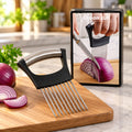 Onion Slicing Holder with Stainless Steel Prongs for Vegetable Preparation (1 Pc)