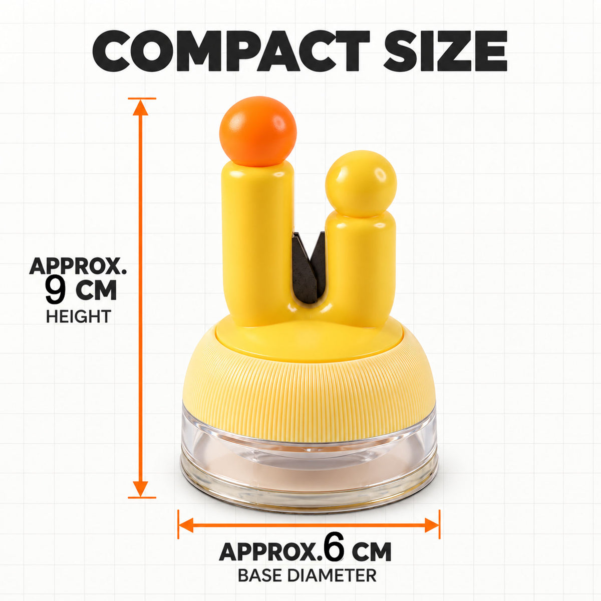 Suction cup manual knife sharpener - dimensions