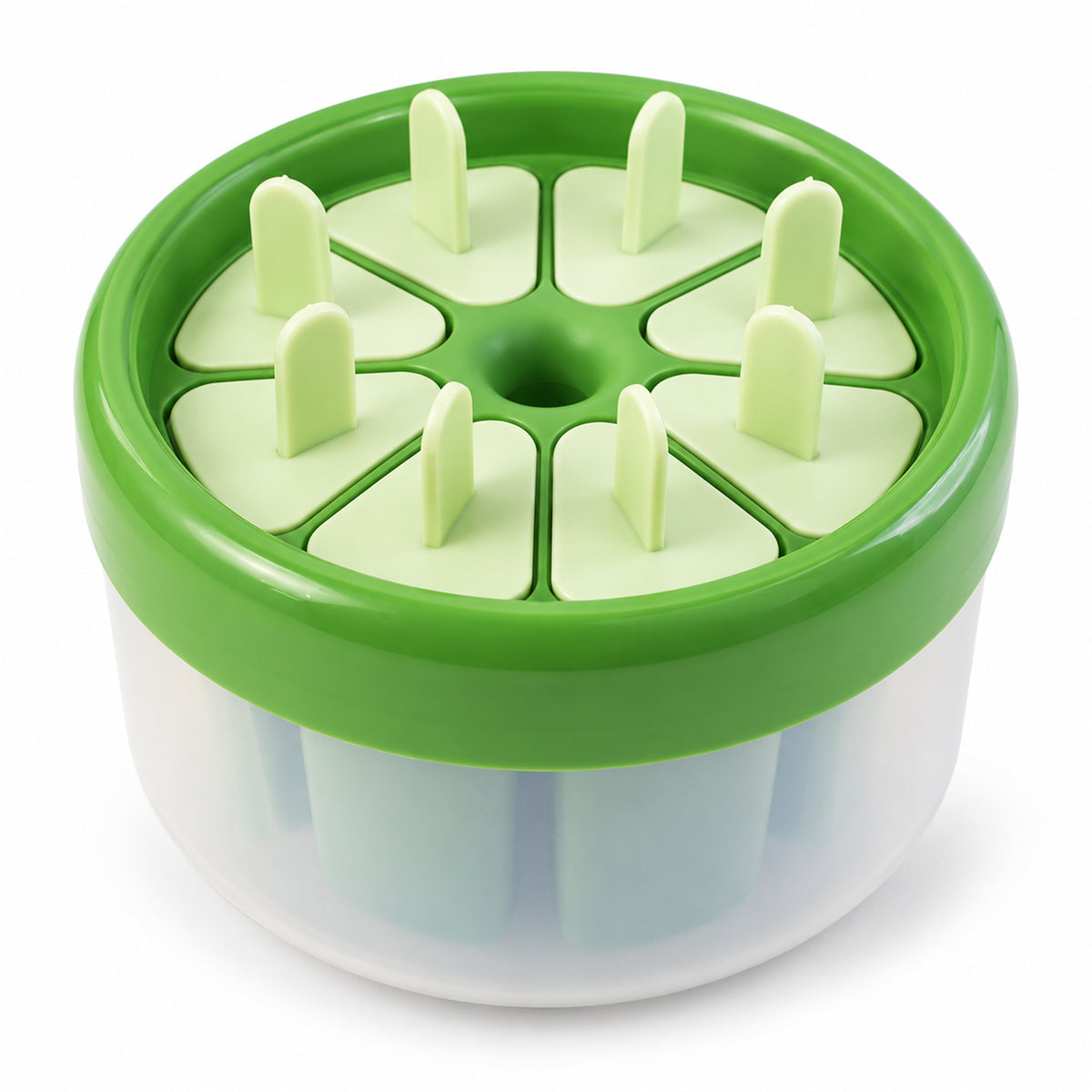 Round eight cavity kulfi ice pop mold with removable stick lids 5