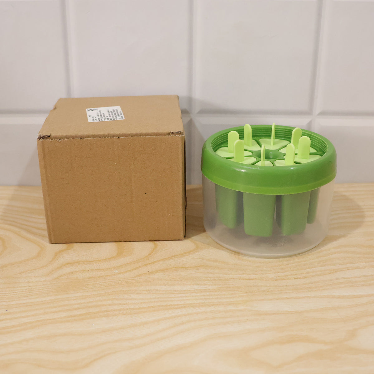 Green Round 8-Cavity Popsicle Mould