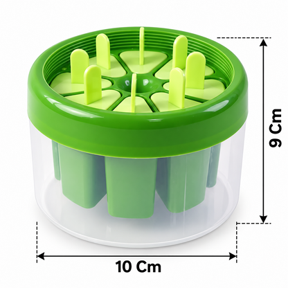 Green Round 8-Cavity Popsicle Mould