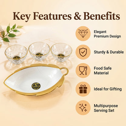 Gold Rim Serving Set